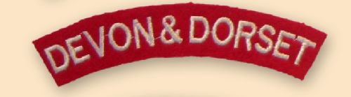 Devon and Dorset Shoulder Titles (pair)