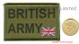 Olive Green Velcro Ubacs British Army ID Patch