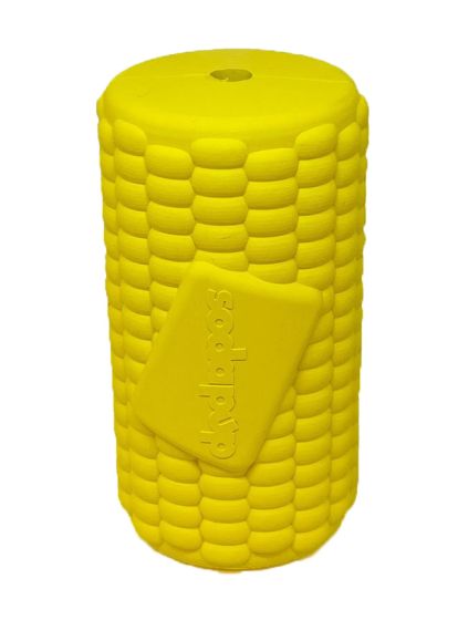 Sodapup Corn on the Cob Treat Dispenser and Chew Toy - Medium - Yellow
