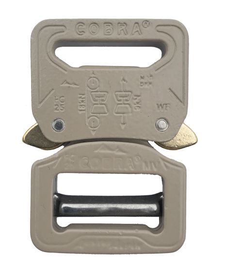AustriAlpin 25mm / 1" Desert Sand Cobra Buckle - Male Adjust Fem Fixed FC25SVF