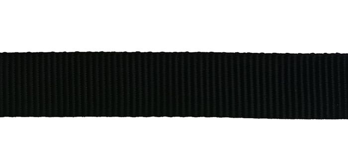 Black 25mm / 1" Woven Polyester Webbing ST