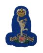 Royal Signals Berkshire Yeomanry Officers Wire Embroided Cap / Beret Badge 