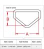 High quality marine bronze Triangular ring Sizes
