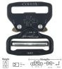  ) Buckle (Black),AustriAlpin Black Ansi Cobra Buckle 45mm ( 1.75