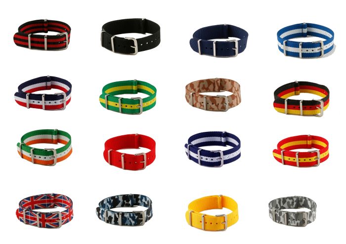 NATO G10 Nylon Military Watch Straps - Flags