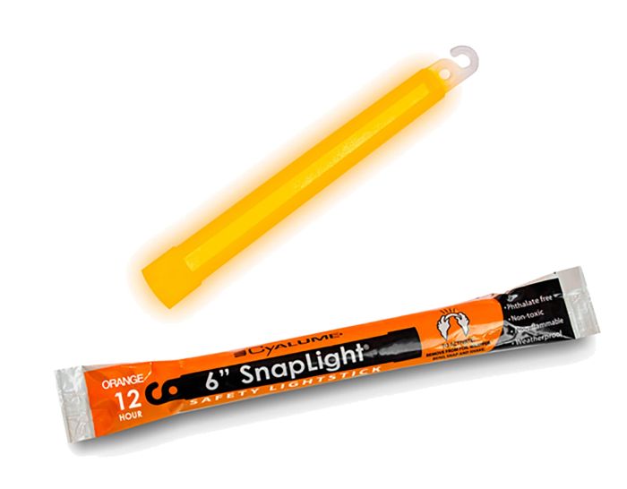 12 Hour 6” SnapLight (15cm) Orange lightstick (Cyalume® Branded) wrapper