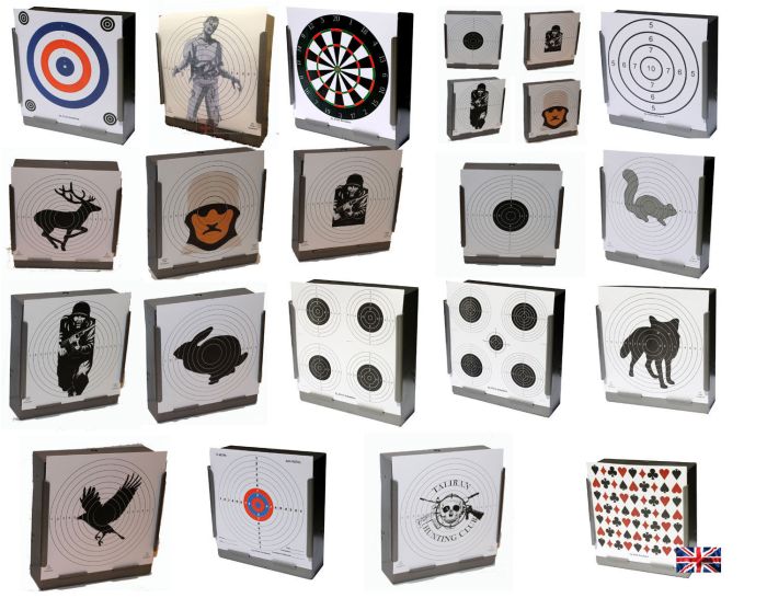 170gsm Card Targets 17cm x 17cm - Packs of 100
