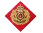 The Duke of Lancaster's Regiment Wire Embroided Officers  Kings Crown Cap / Beret Badge