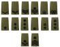 Black on Olive Green Rank Slide Epaulette - Kings Crown C3R (All Ranks)