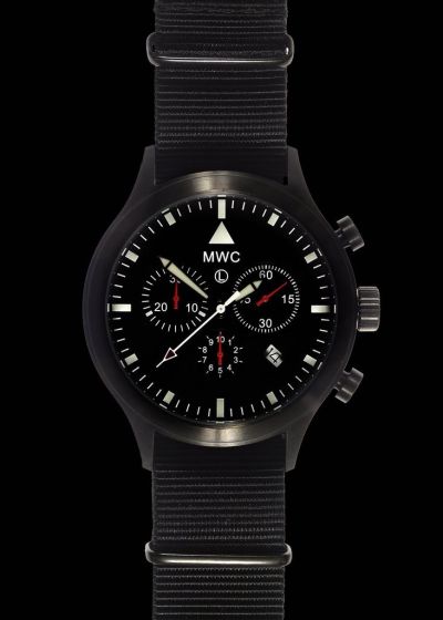 MWC MIL-TEC MKIV PVD Stainless Steel Military Pilots Chronograph