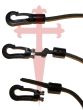 3 - 4mm Black Karabiner / Carabiner Shockcord / Cord Hook