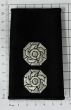 PAIR UK Watch Manager Rank Epaulettes – (Silver Embroidery on Black) to scale
