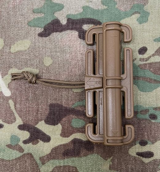 Duraflex Quick Attach Split Bar Quick Release Buckle / Tubes V2 - Double Slot (Coyote Brown IR)
