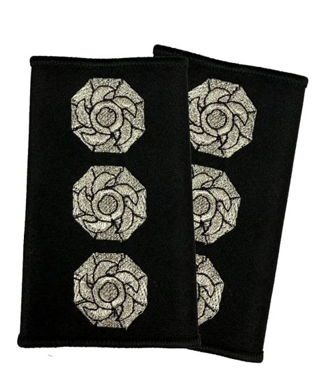 PAIR UK Station Manager Rank Epaulettes – (Silver Embroidery on Black)
