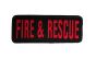 Fire & Rescue Service Embroidered Patch – Red on Black (Velcro-Backed) 12.5cm x 5cm