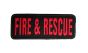 Fire & Rescue Service Embroidered Patch – Red on Black (Velcro-Backed) 12.5cm x 5cm