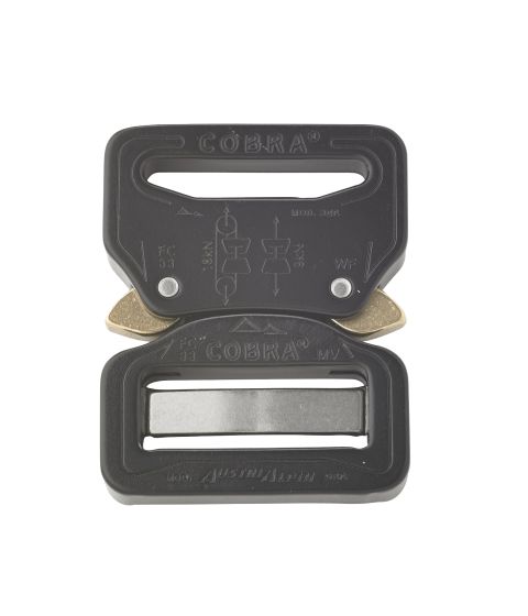 AustriAlpin 33mm Black Cobra Buckle - Male Adjustable Female Fixed FC33KVF