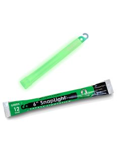 12 Hour 6” SnapLight (15cm) Green lightstick (Cyalume® Branded) with wrapper
