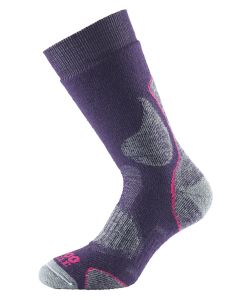 1000 Mile Womens Plum 3 Layer Walking Socks