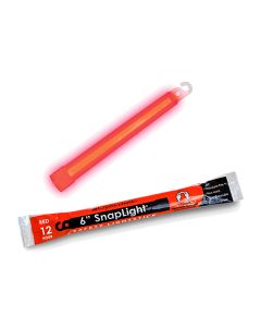 12 Hour 6” SnapLight (15cm) Red lightstick (Cyalume® Branded) in wrapper