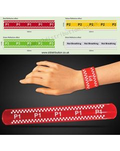 NHS TEN SECOND Triage Slap Bands (Casualty labelling following triage)