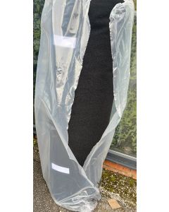 54" Velcro Loop Circular Knit High Pile Black (1400mm Wide)