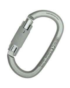 Kong Oval Carbon Steel Auto-Block Carabiner – 40 kN (Lunar White)