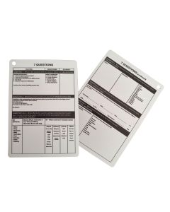 A6 - 7 Questions Plastic Battle Slate Card