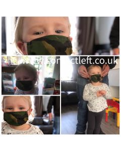 Kids Camouflage Adjustable Face Mask - Washable - 100% UK Manufactured