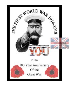 World War 1 Anniversary Poster 100 Year Centenary commemorative Edition 