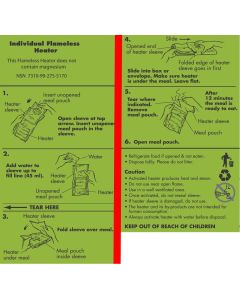 MRE Style Cooker - Flameless Heater - Meals Ready To Eat