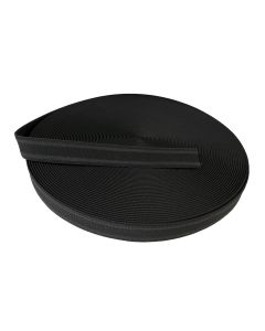 Polypropylene & Rubber 38mm / 1.5" Elasticated Non-Slip Grip Webbing (Black) 