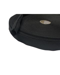 25mm / 1" Black Tubular Webbing