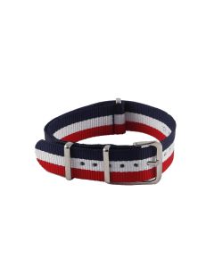 French Flag NATO G10 Nylon Military Watch Strap