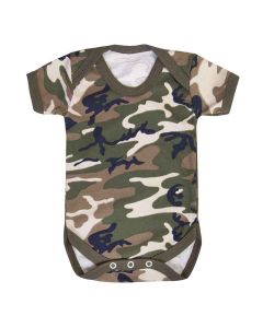 Camouflage Short Sleeve Bodysuit / Baby Grow