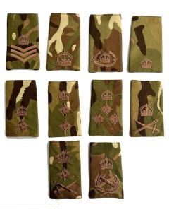 Pair Bronze on MTP Rank Slides Epaulette - Kings Crown