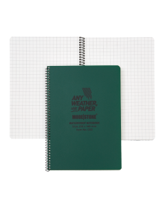 A5 Green Modestone Side Spiral Notebook - 50 Sheets