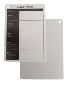 Contact Report Battle Slate Card