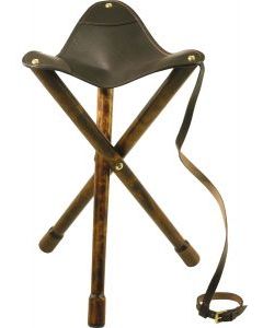 Tripod Leather Stool by David Nickerson