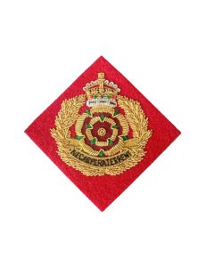 The Duke of Lancaster's Regiment Wire Embroided Officers  Kings Crown Cap / Beret Badge