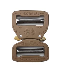 AustriAlpin 38mm / 1.5" Coyote Brown Cobra Buckle - Male Adjustable - Female Adjustable FC38CVV