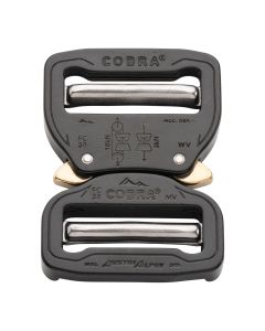 AustriAlpin 38mm / 1.5" Black Cobra Buckle - Male Adjustable - Female Adjustable FC38KVV