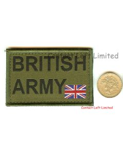 Olive Green Velcro Ubacs British Army ID Patch