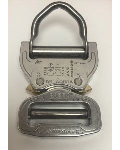 AustriAlpin 38mm / 1.5" Chrome Cobra Buckle and Parachute D Ring FX38AVD