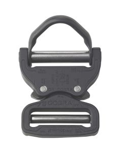 AustriAlpin 45mm / 1.75" Matt Black Cobra Buckle and Black D Ring + Clips FX45MVO-B