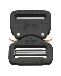 AustriAlpin 33mm Black Cobra Buckle - Male Adjustable Female Fixed FC33KVF
