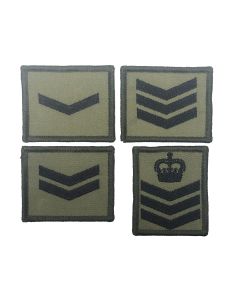 Olive Green Rank Patch (Commando Style) Group
