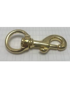 Solid Brass Swivel Trigger Hook (19mm Round Eye)
