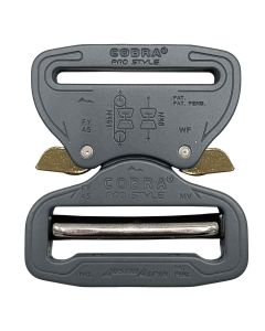 AustriAlpin Cobra Buckle PRO STYLE 9kN - FY45EVF-XL - Wolf Grey Buckle, Male Adjustable, Female Fixed, Large Clips