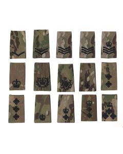 Multicam / MTP Rank Slide Epaulette - Black Thread on Multicam (All Ranks)